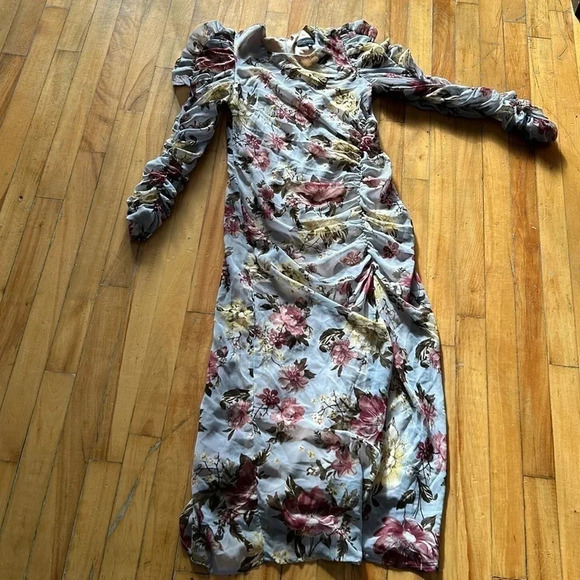 En saison midi  floral dress fairy wedding guest - Picture 3 of 6